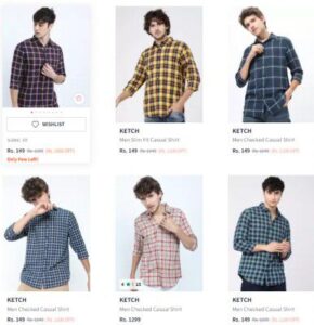 Upto 90% Off On Ketch Men's Shirts | Starts at ₹219