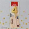 Golden Metallic Number 4 Candles for Anniversary Birthday Golden (Four 44th,14th,24th,34th,44th,54th,64th,74th,84th,94th