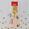 Metallic Golden Number 5 Candles for Anniversary Birthday Golden (5 Eighth Eight 5th 15th 25th 35th 45th 50th)