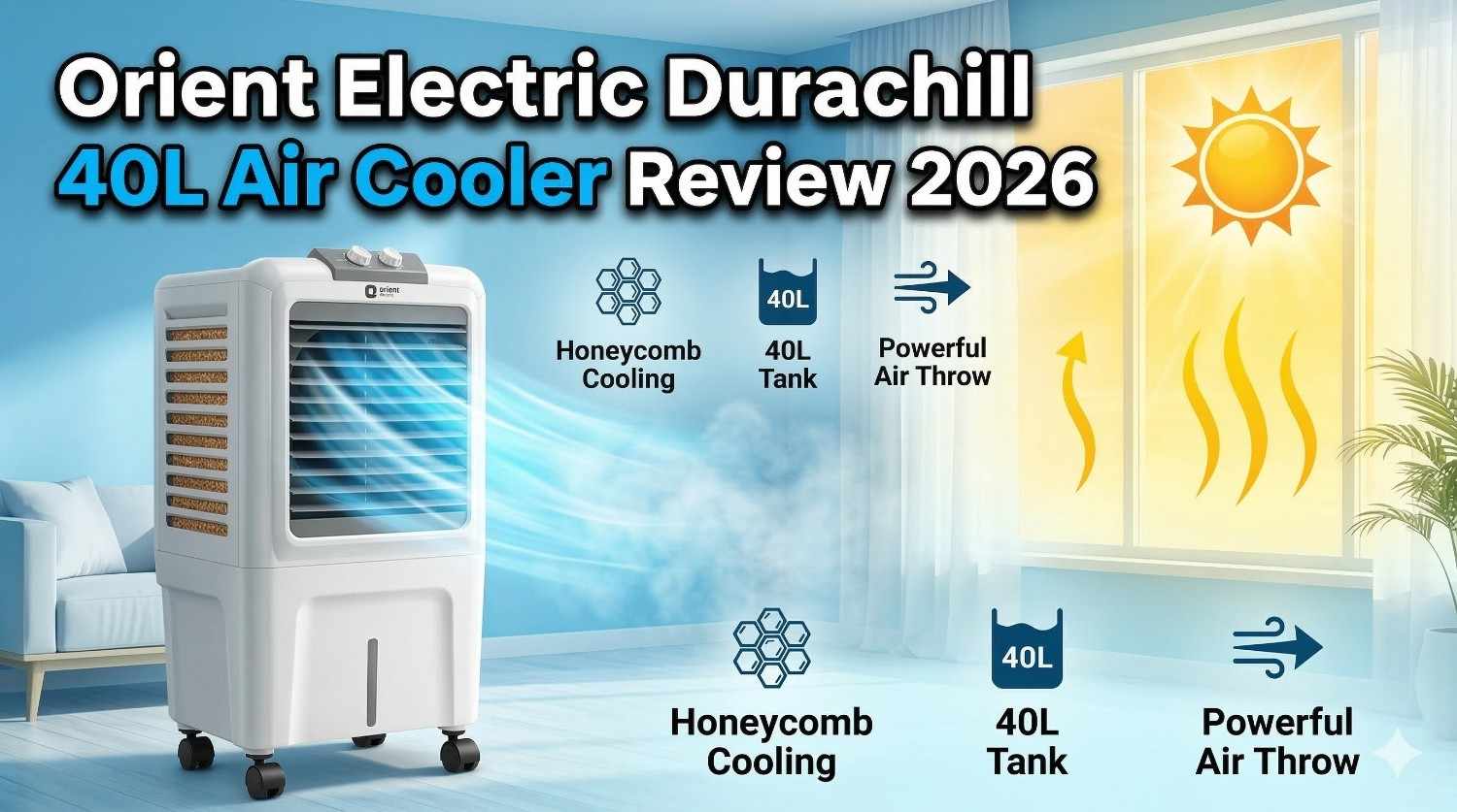 Orient Durachill 40L air cooler review best air cooler under 5000