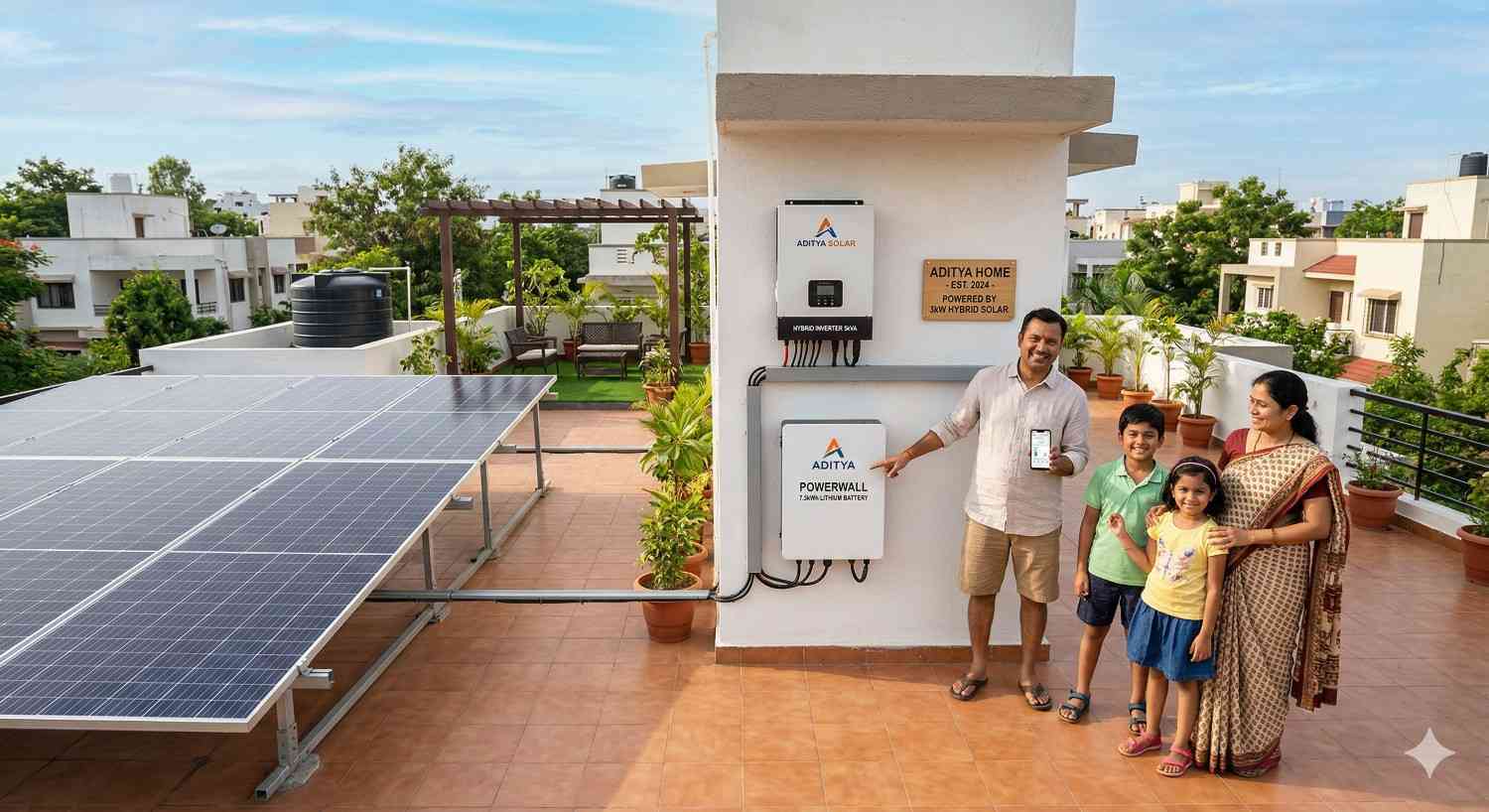 3kW Hybrid Solar System Price 2026 rooftop installation in India