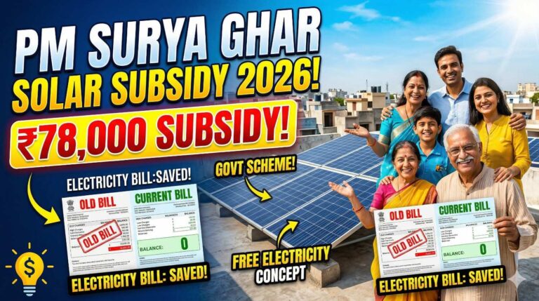 PM Surya Ghar Solar Subsidy 2026 rooftop solar panels for home in India